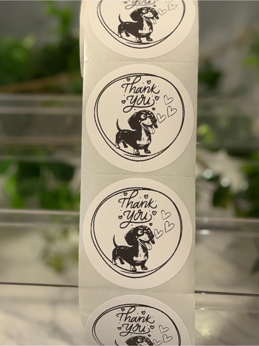 Cute Dachshund Thank You Stickers 200 Round Labels for Small Business Orders - Picture 3 of 10
